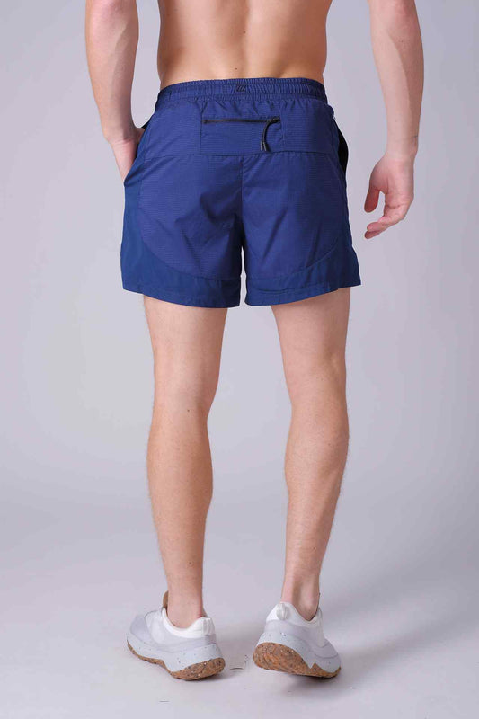 SPE0136 - Lightweight Stretch Ripstop Running Shorts 4.5" - Navy