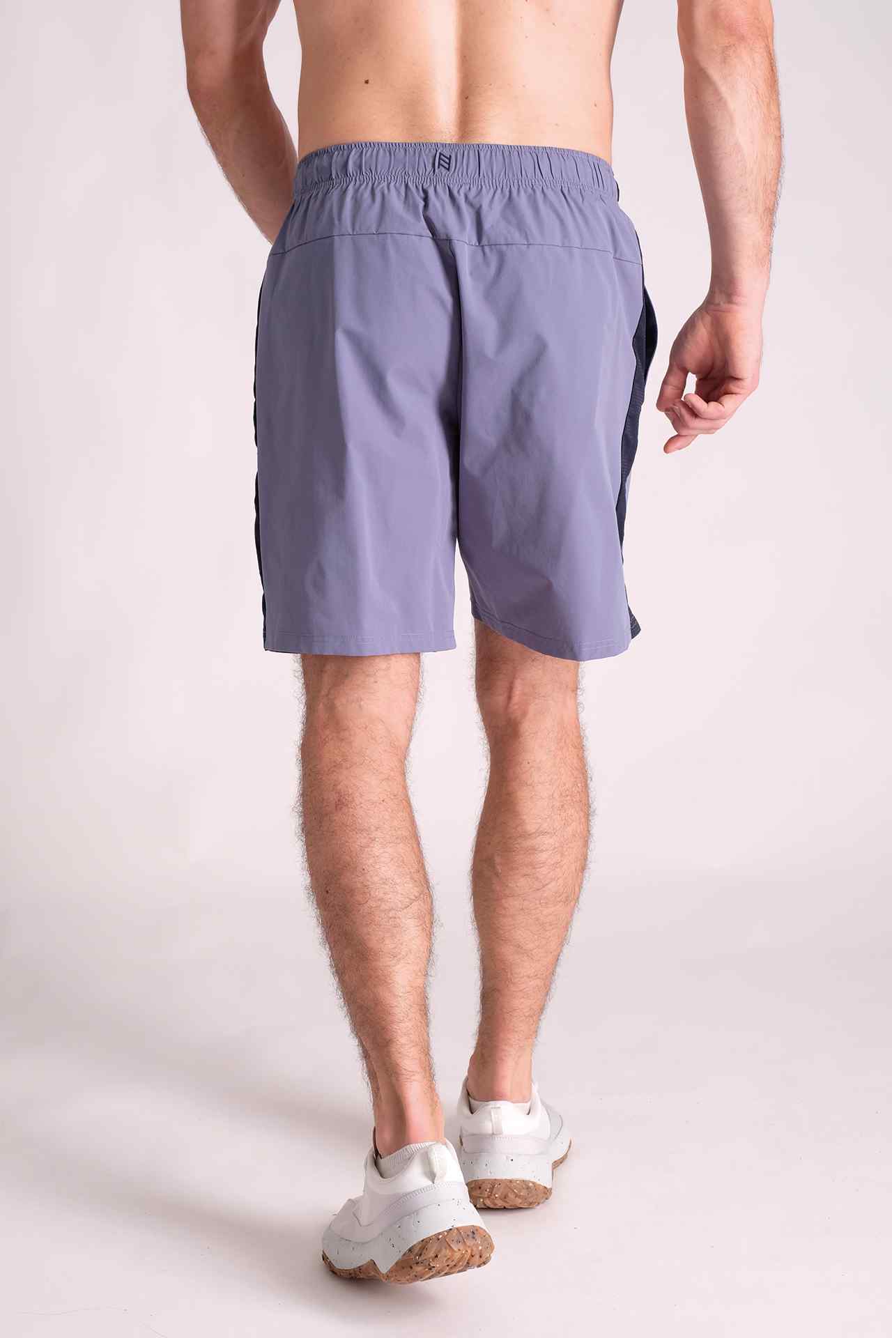 SPE0144 - Lightweight Water Resistant Side Mesh Active Short 7.0" - Ash Blue