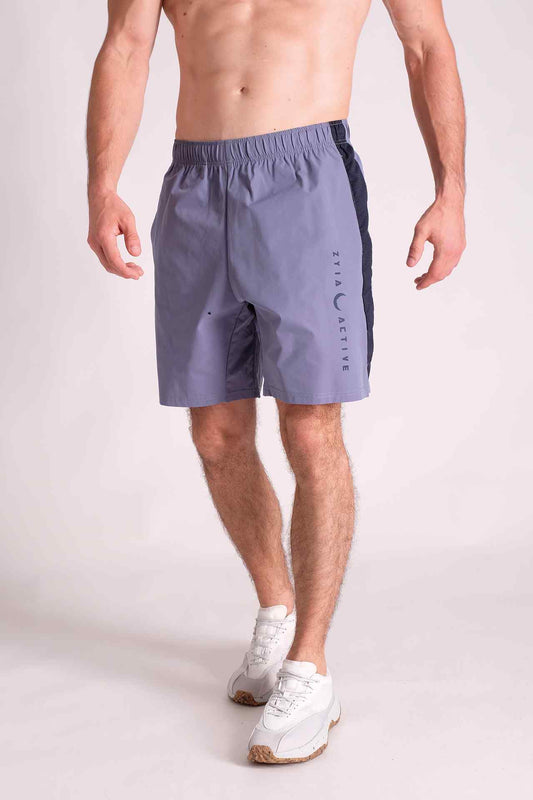 SPE0144 - Lightweight Water Resistant Side Mesh Active Short 7.0" - Ash Blue