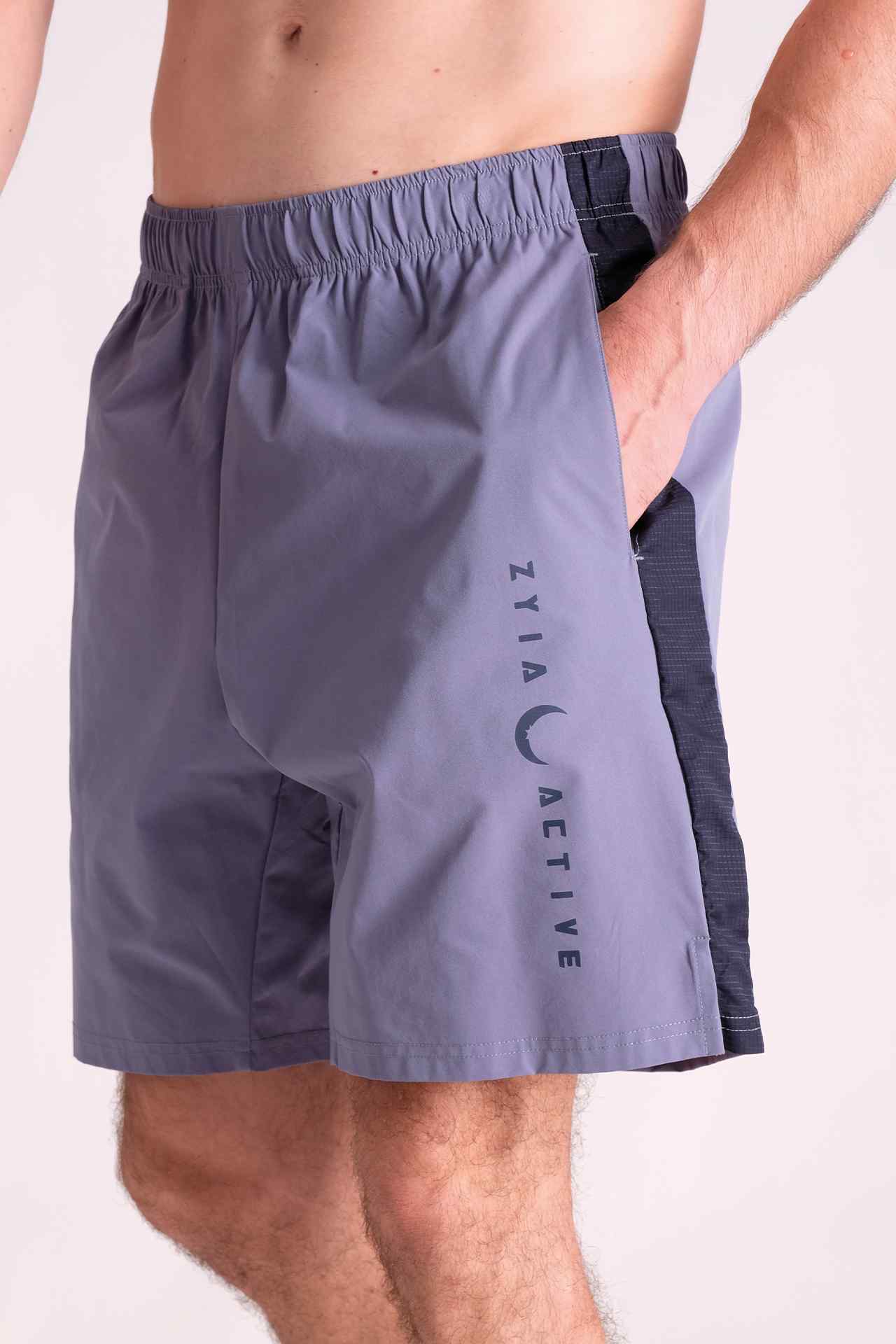 SPE0144 - Lightweight Water Resistant Side Mesh Active Short 7.0" - Ash Blue