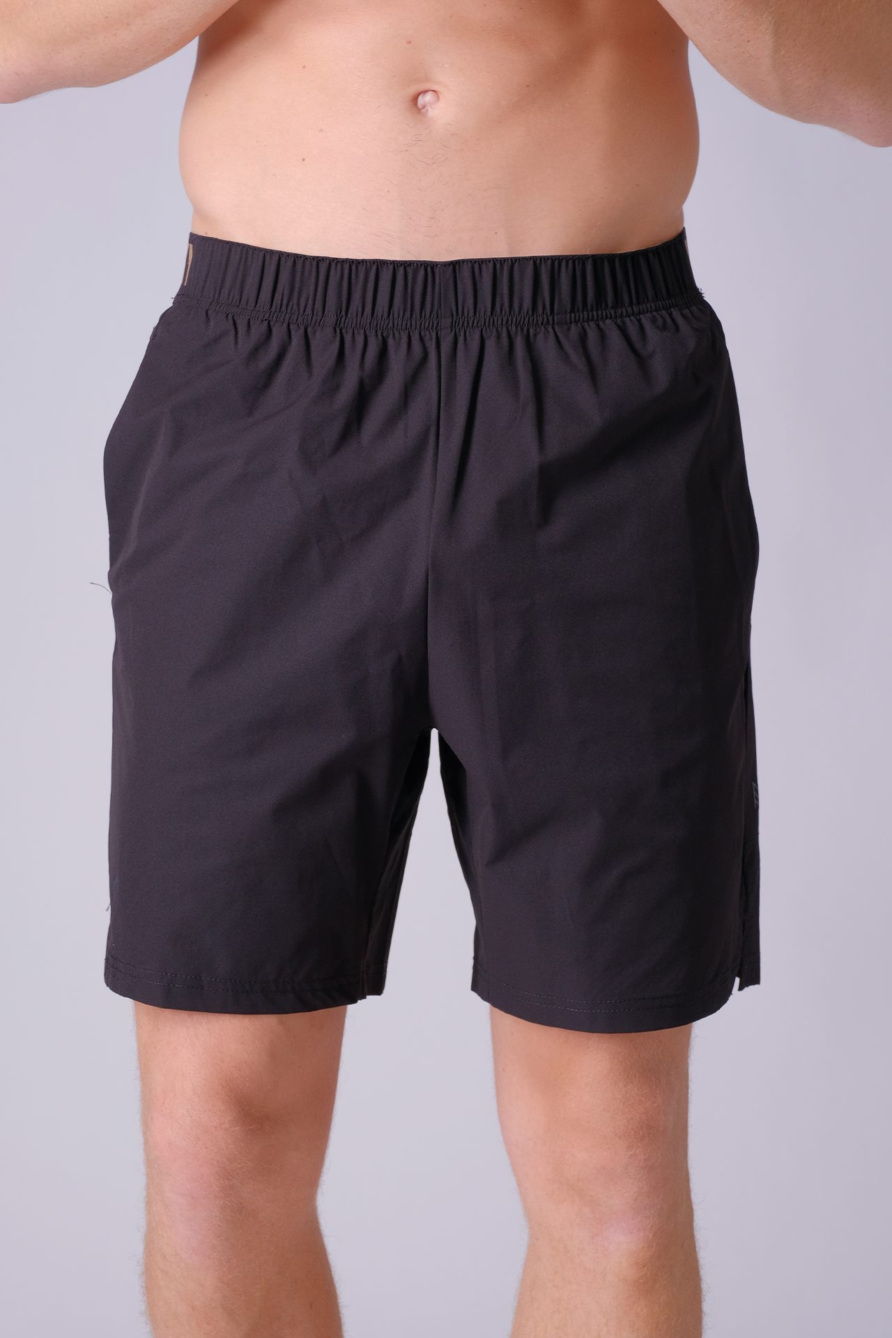 SPE0154 - Breathable Water Resistant Workout Shorts 7" - Black