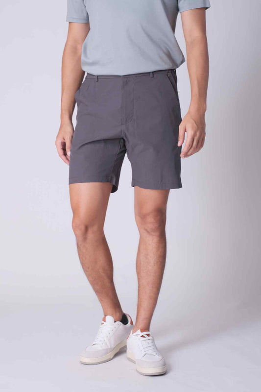 SPE0155 - Essential Water Resistant Classic Office Short 7" - Dark Grey