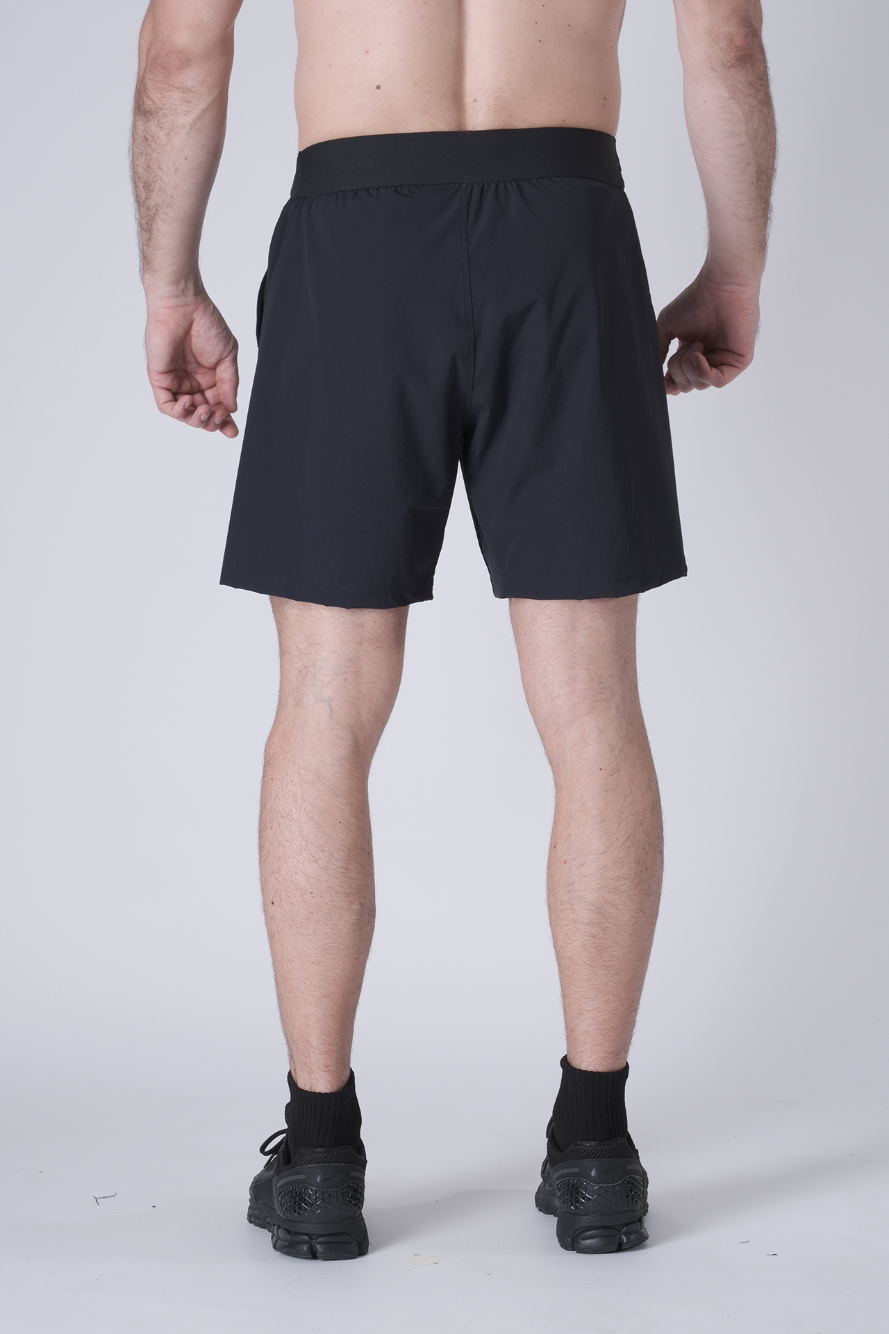 SPE0199 - Lightweight Stretch Nylon Linerless Workout Shorts 7" - Navy