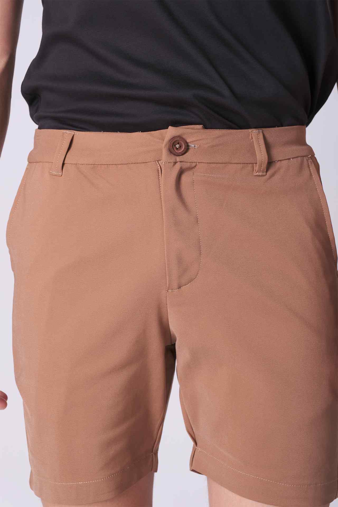 SPE0202 - Essential Stretch Cotton Twill Chino Short 7" - Brown