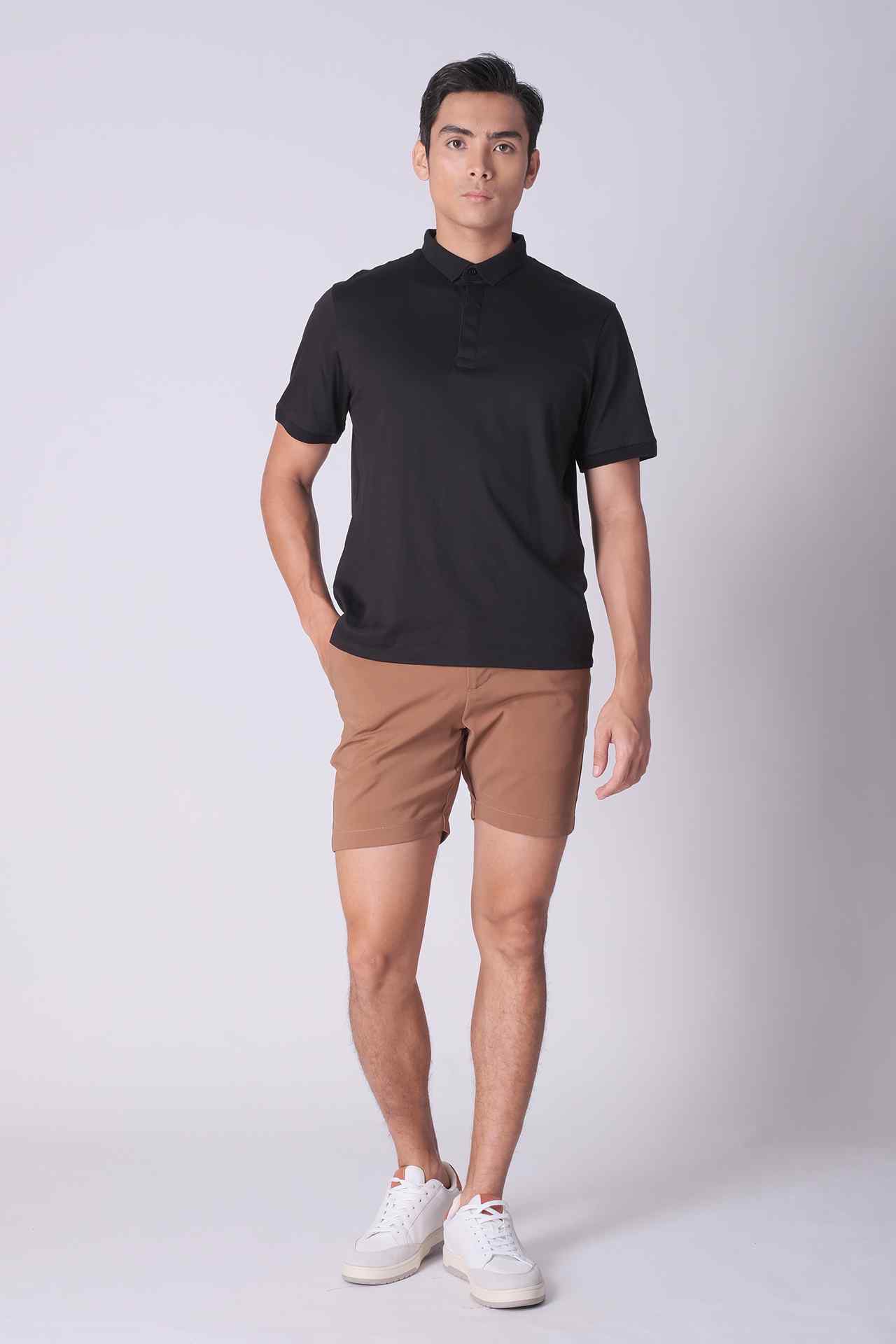 SPE0202 - Essential Stretch Cotton Twill Chino Short 7" - Brown