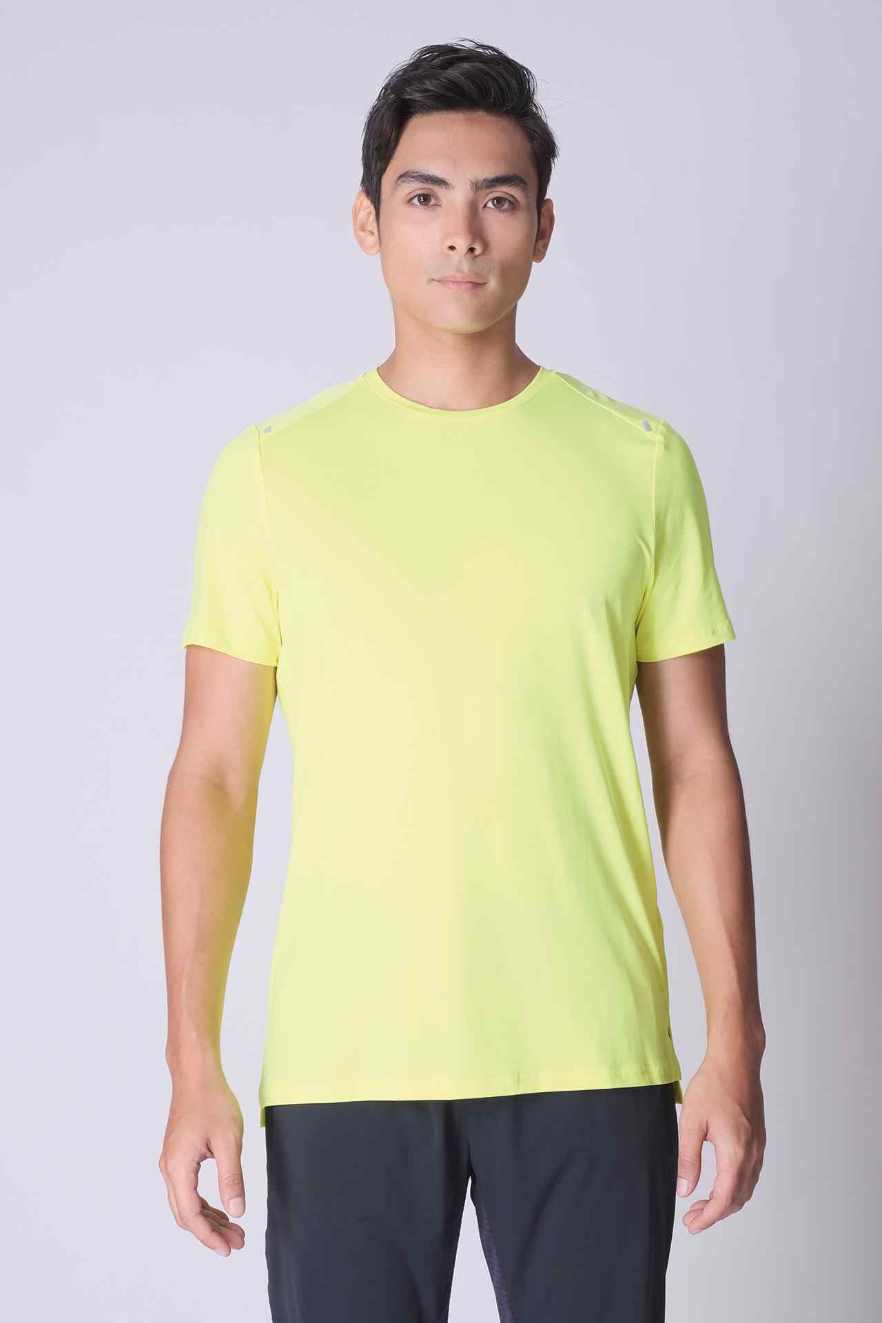 SPJ0254 - 4-way Stretch Back Mesh Active Tee - Neon Yellow