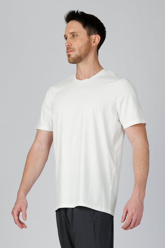 SPJ0340 - Ultra Soft Stretch Cotton Back Curve Travel Tee - White