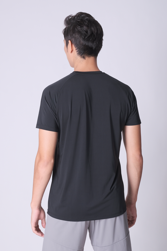 SPJ0398 - Essential Raglan Sleeve Workout Tee - Black