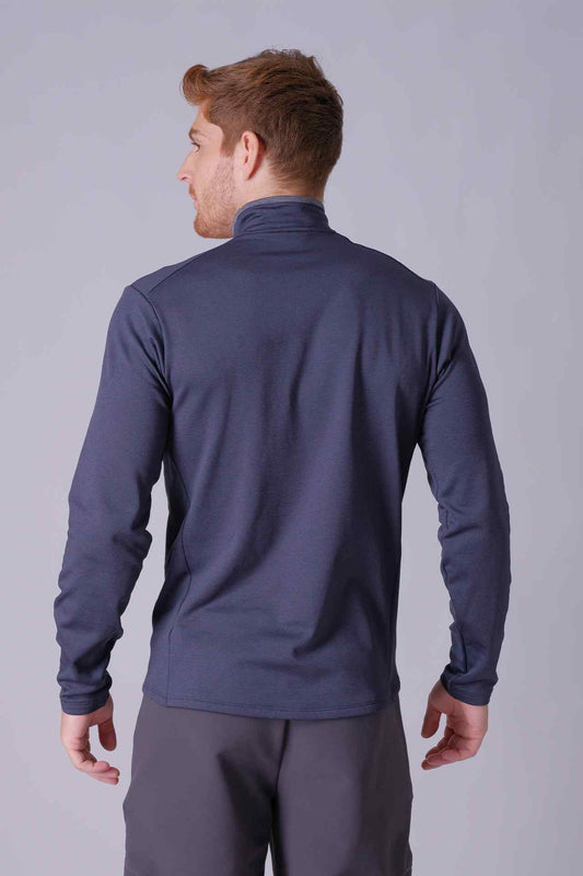 SPR0009 - Thermal Stretch Mock Neck Half Zip Hiking Top - Navy