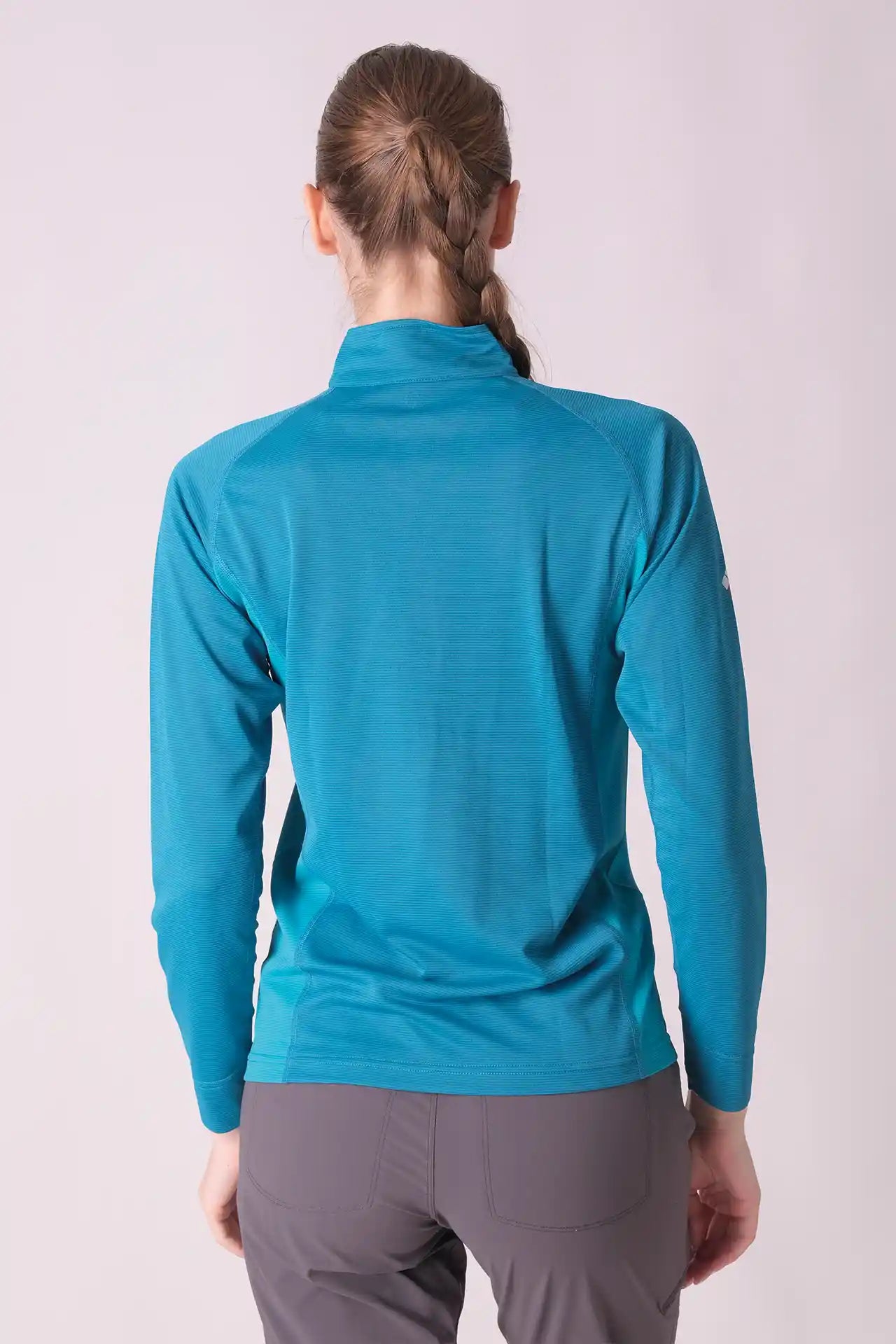 SPWJ0454 - Women's Half Zip Long Sleeve Shirt - Teal