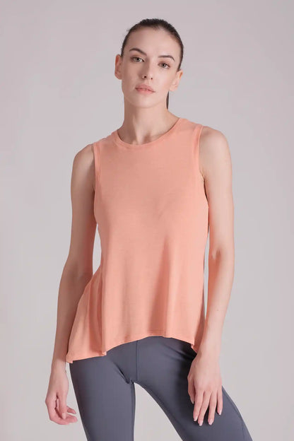 SPWK0118 - Women's Longline Soft Swingy Tank Top - Orange