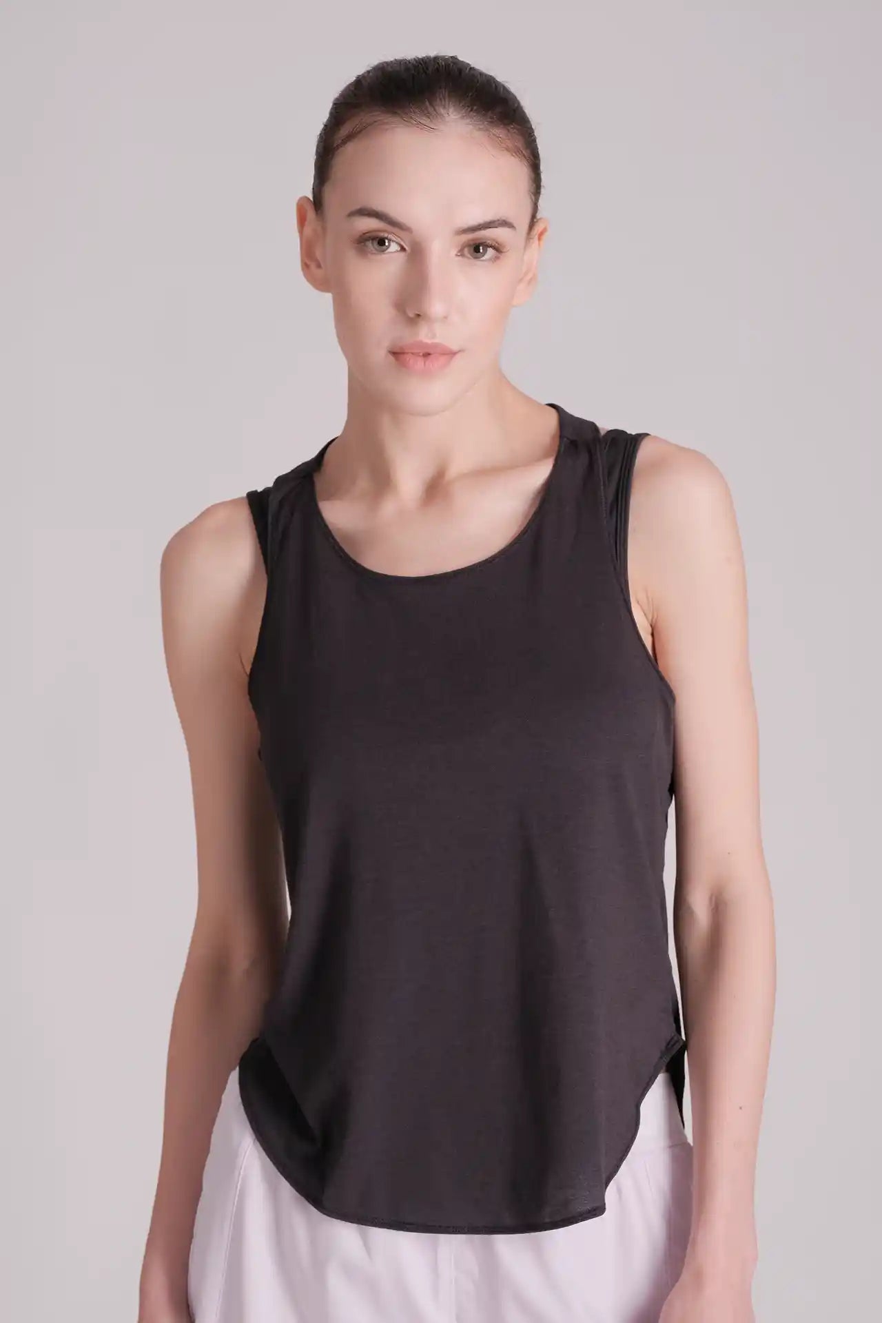 SPWK0165 - Women's Reflective Racerback Running Tank Top - Black