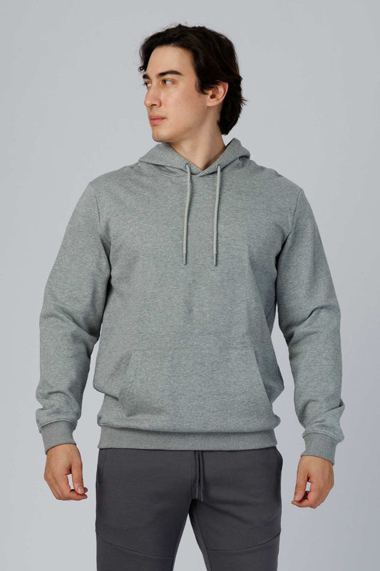 SPN0146 - Finest 400G Cotton French Terry Hoodie - Heather grey