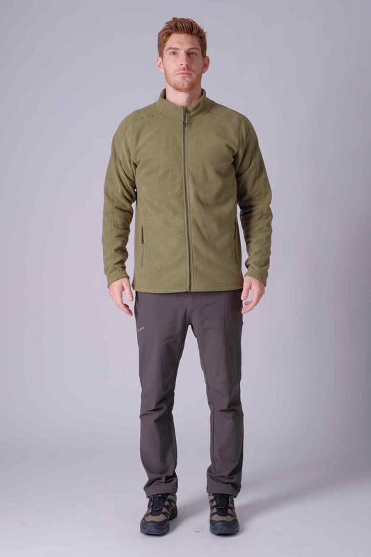 SPO0129 - Sustainable Mock Neck Insulated Micro Fleece Jacket - Olive