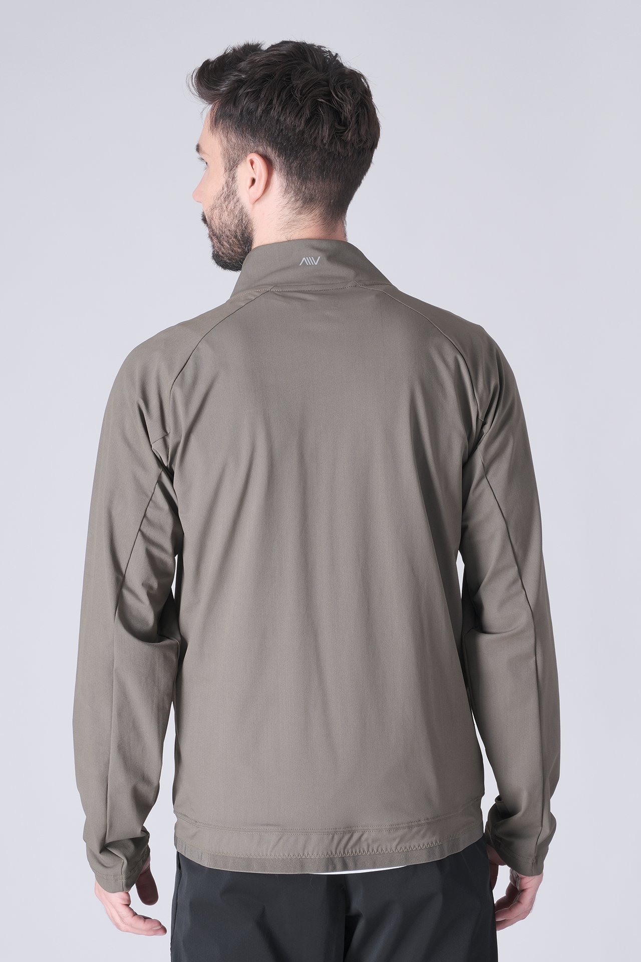 SPO0164 - Lightweight Stretch Nylon Workout Mock Neck Jacket - Army