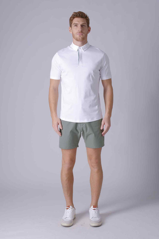 SPP0039 - US Supima Cotton Short Sleeve Polo Shirt - White