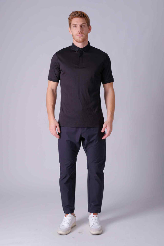 SPP0041 - US Supima Cotton Short Sleeve Polo Shirt - Black