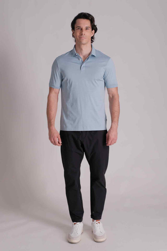 SPP0041 - US Supima Cotton Short Sleeve Polo Shirt - Light Blue