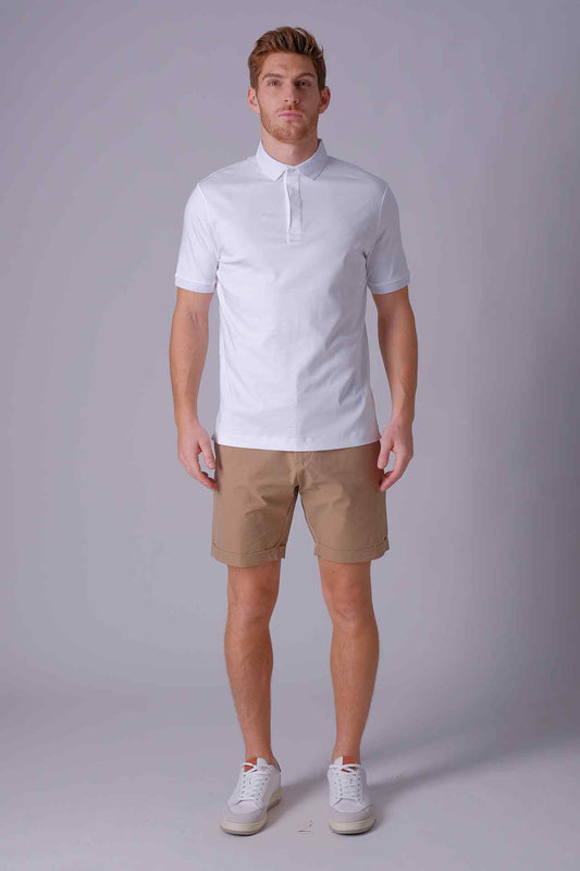 SPP0041 - US Supima Cotton Short Sleeve Polo Shirt - White