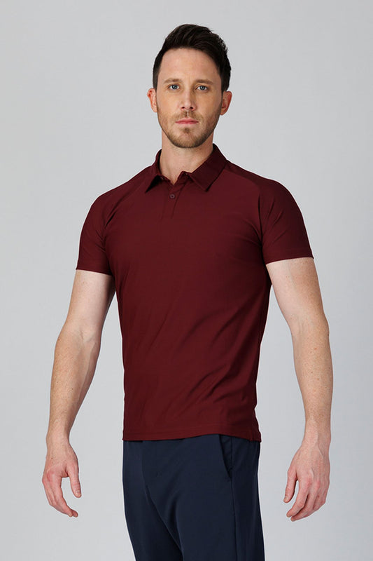 SPP0064 - Quick-Drying Performance Stretch Piqué Golf Polo - Burgundy