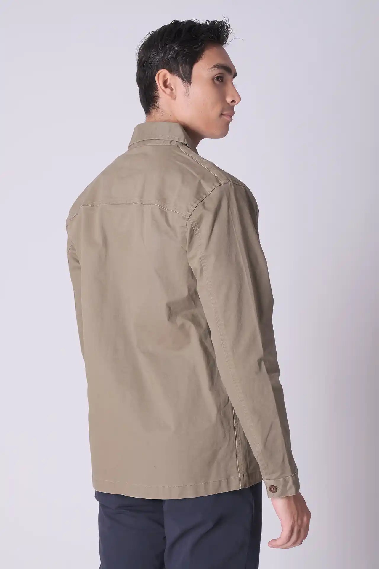 SPW0016 - Durable Stretch Cotton Twill Traveller Worker Shirt Jacket - Brown