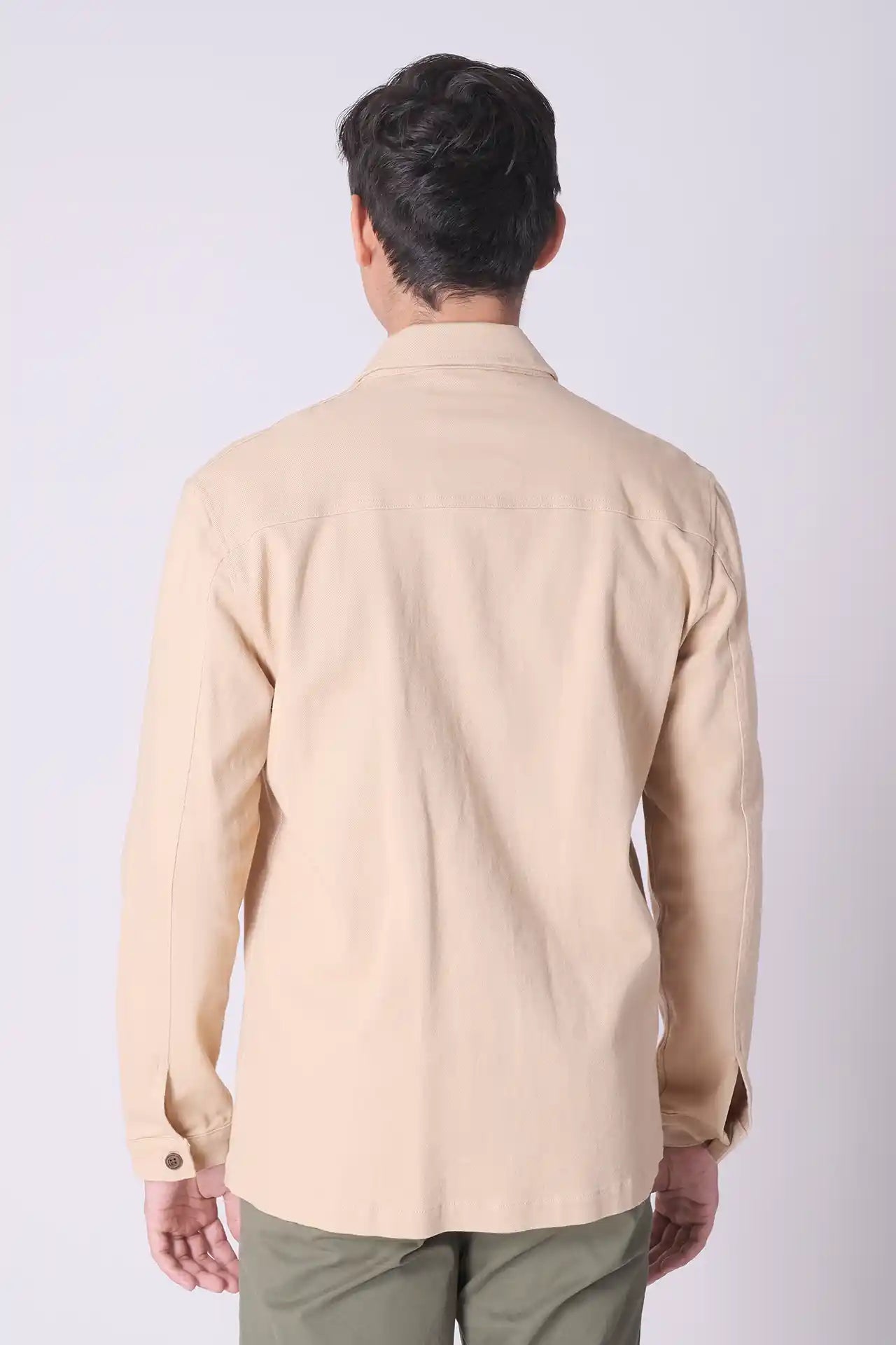 SPW0016 - Durable Stretch Cotton Twill Traveller Worker Shirt Jacket - Khaki