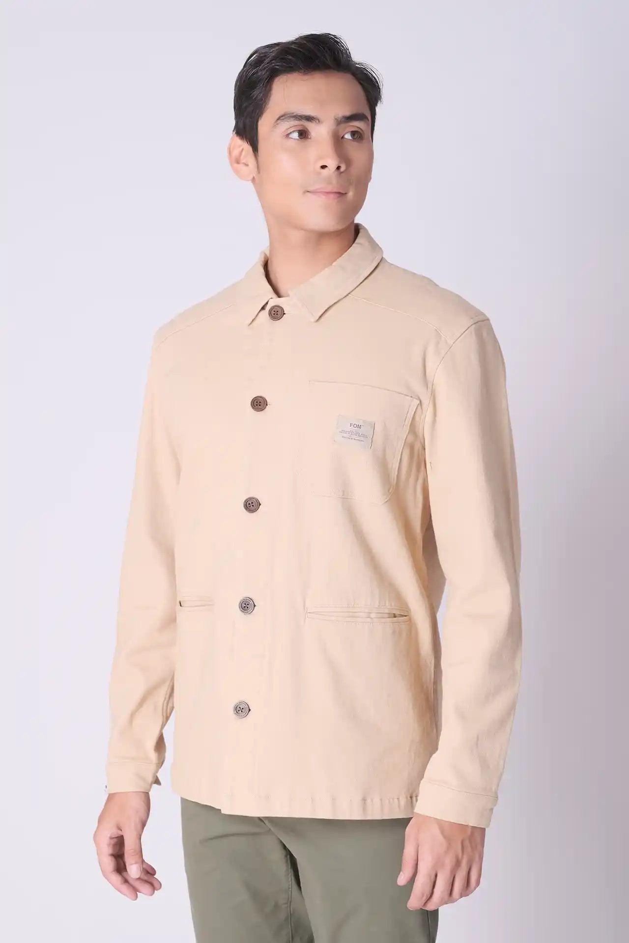 SPW0016 - Durable Stretch Cotton Twill Traveller Worker Shirt Jacket - Khaki